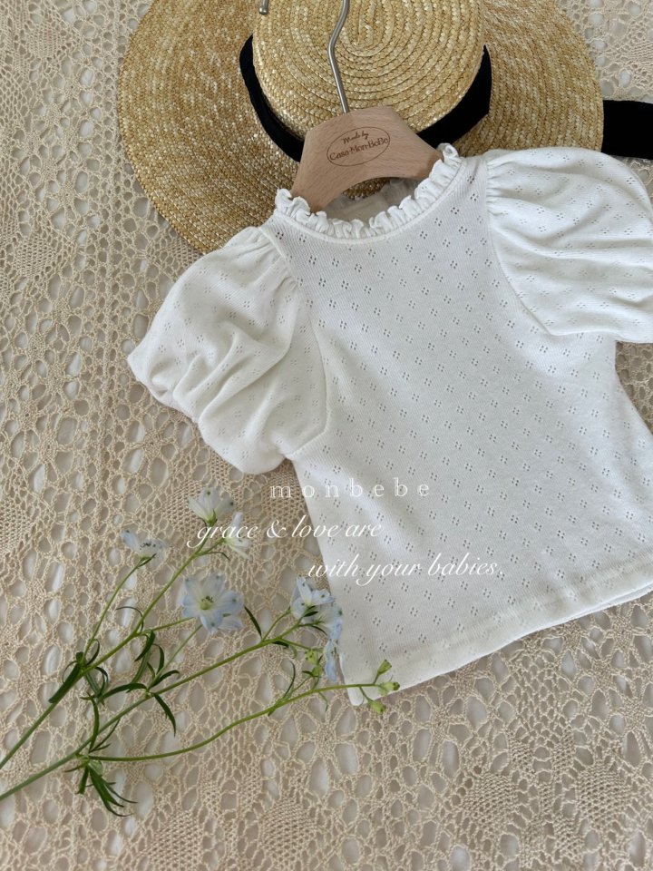 Monbebe - Korean Baby Fashion - #babyootd - Bly Eyelet Tee - 7