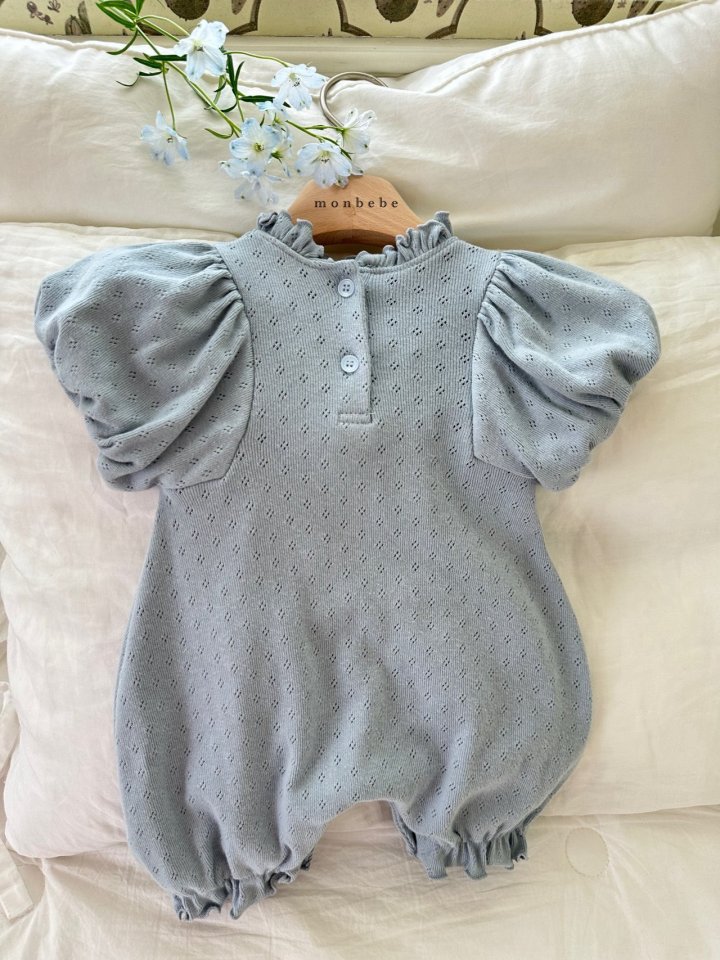 Monbebe - Korean Baby Fashion - #babyoutfit - Bly Eyelet Suit - 10