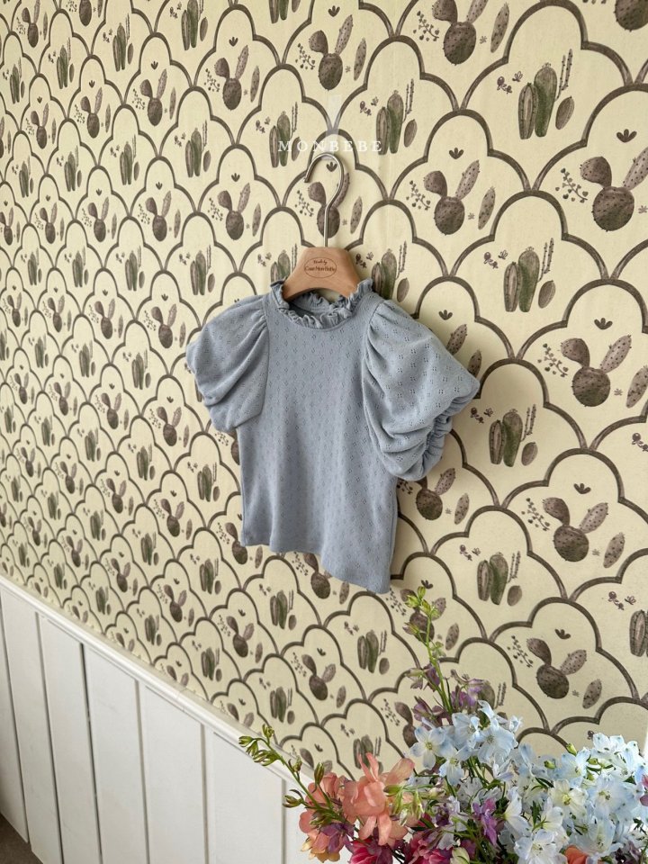 Monbebe - Korean Baby Fashion - #babyoutfit - Bly Eyelet Tee - 8