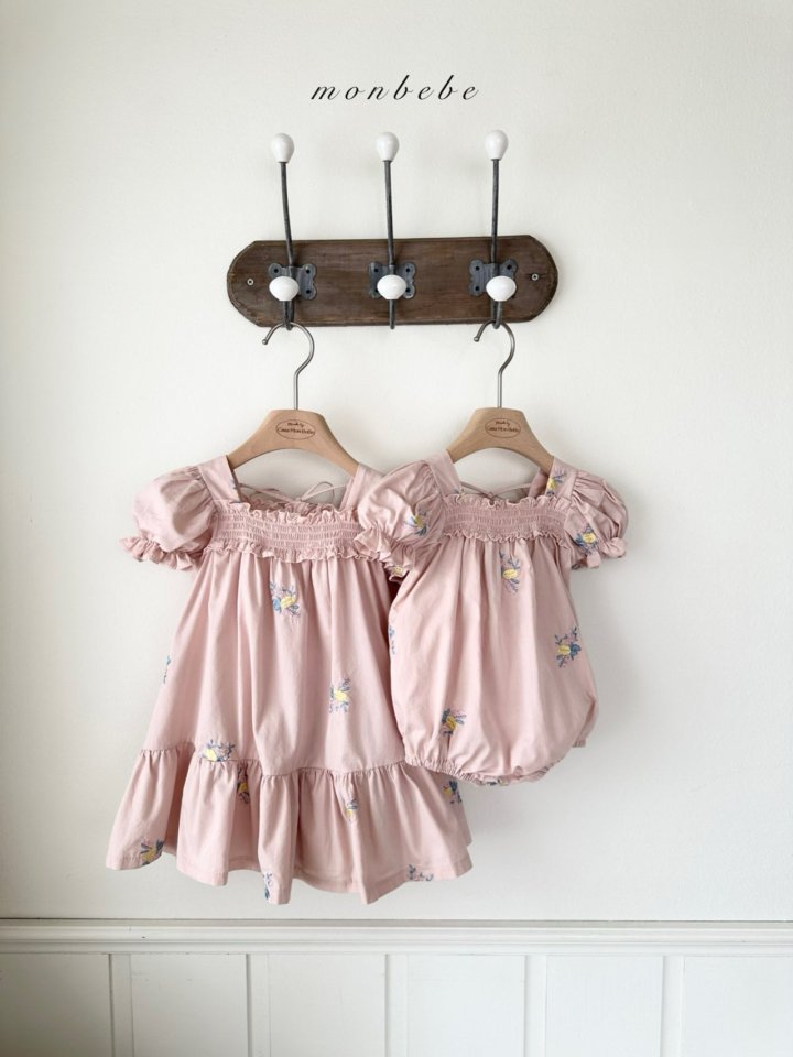 Monbebe - Korean Baby Fashion - #babyoutfit - Latte Embroidery Suit - 5