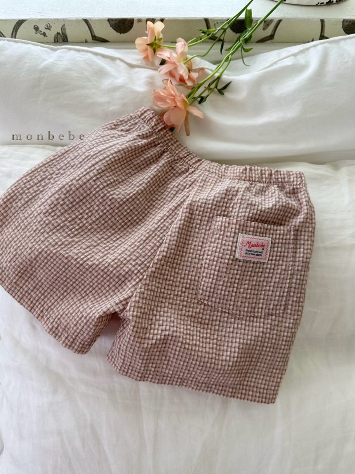 Monbebe - Korean Baby Fashion - #babywear - Zimmer Check Shorts - 2