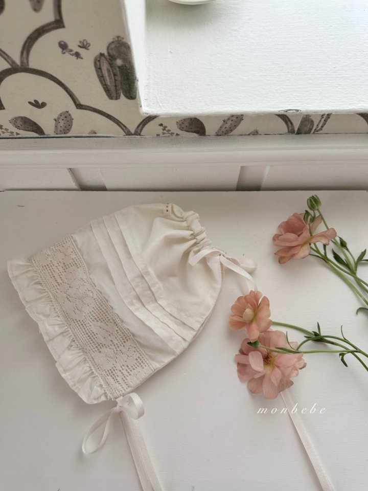 Monbebe - Korean Baby Fashion - #babywear - Vintage Lace Bonnet - 11