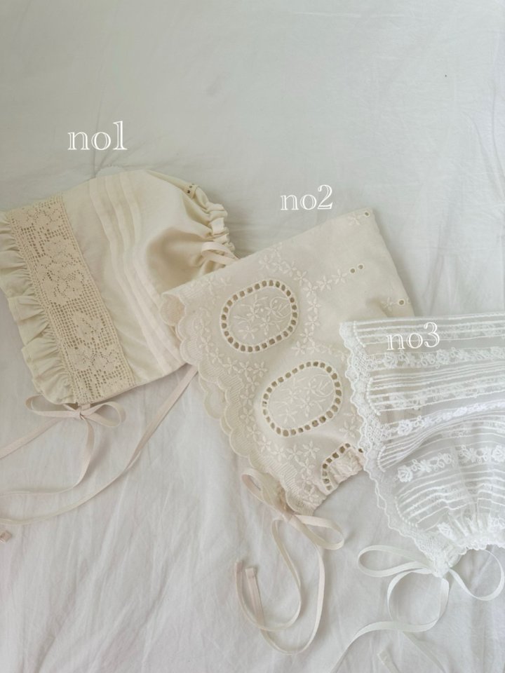 Monbebe - Korean Baby Fashion - #onlinebabyboutique - Vintage Lace Bonnet (No 1) - 5