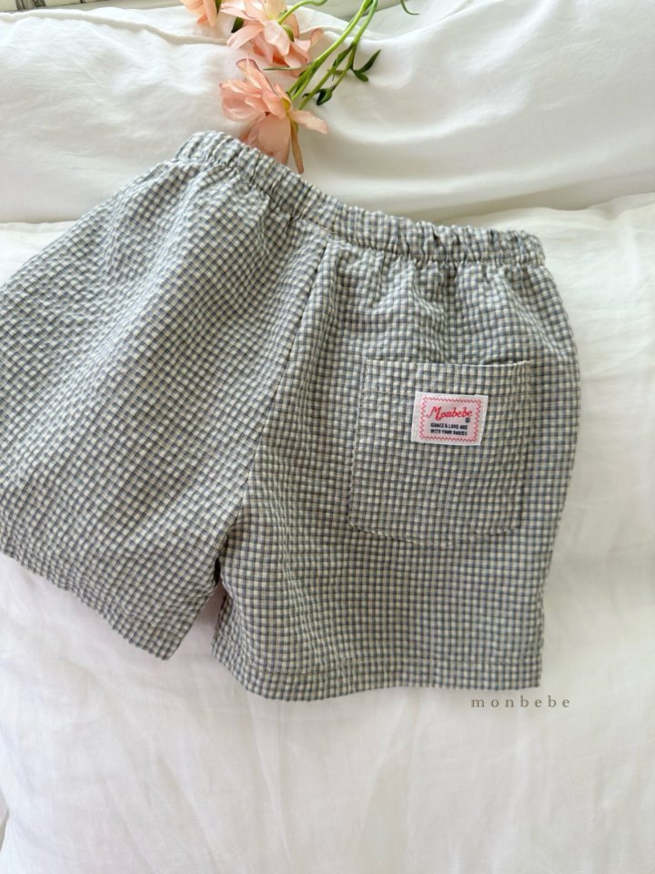 Monbebe - Korean Baby Fashion - #onlinebabyboutique - Zimmer Check Shorts - 3