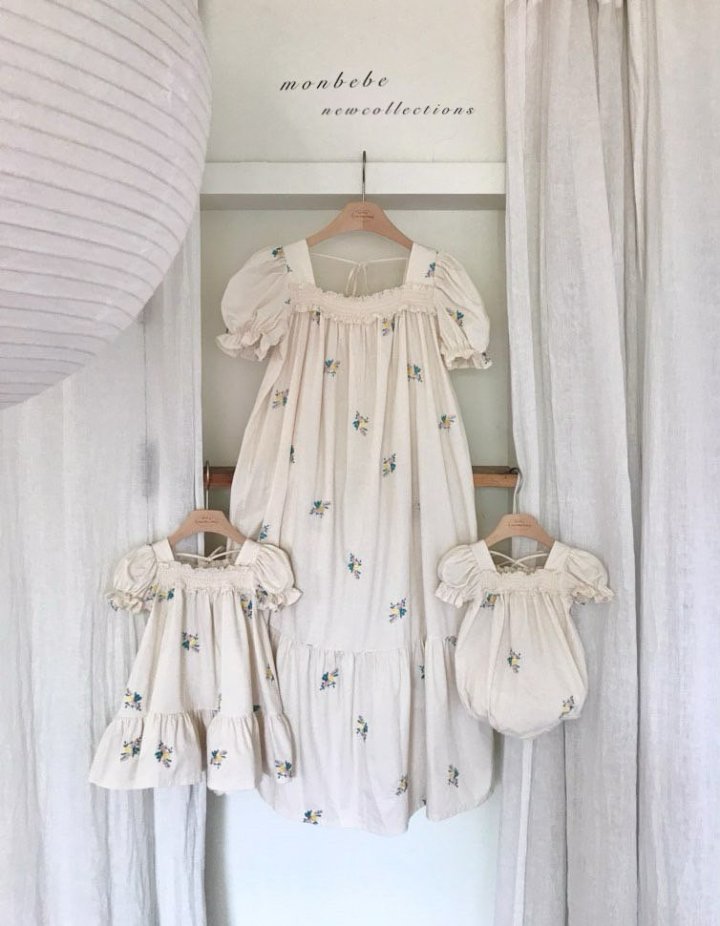 Monbebe - Korean Baby Fashion - #onlinebabyboutique - Latte Embroidery Suit - 8