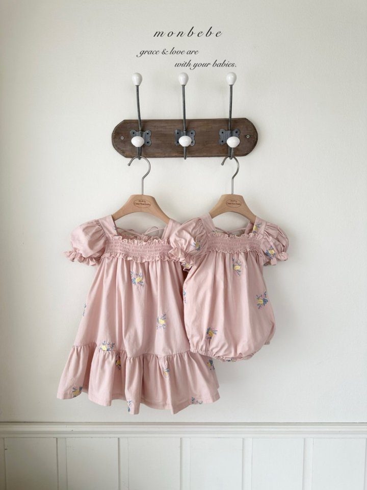 Monbebe - Korean Baby Fashion - #smilingbaby - Latte Embroidery Suit - 10