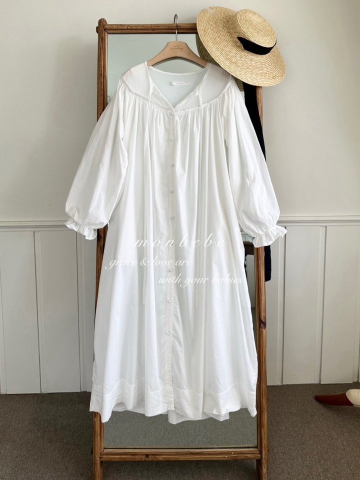 Monbebe - Korean Women Fashion - #womensfashion - Sophia Vintage Robe Dress (adult) - 7