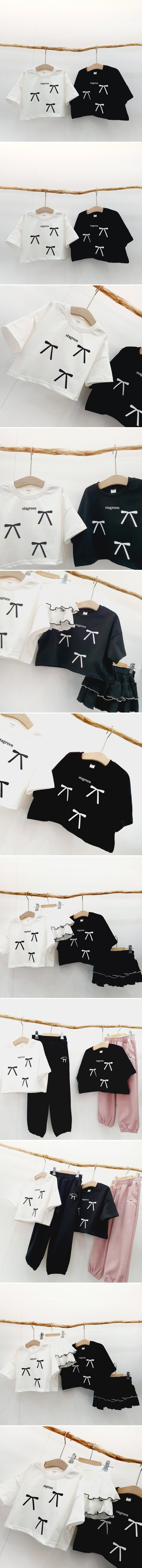 Mong Kok - Korean Children Fashion - #littlefashionista - Three Ribbon Crop Tee