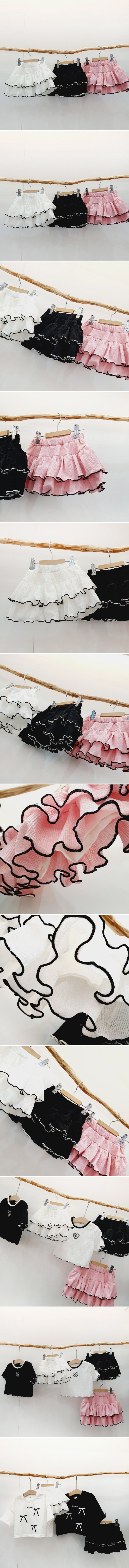 Mong Kok - Korean Children Fashion - #littlefashionista - Cancan Wave Skirt Leggings
