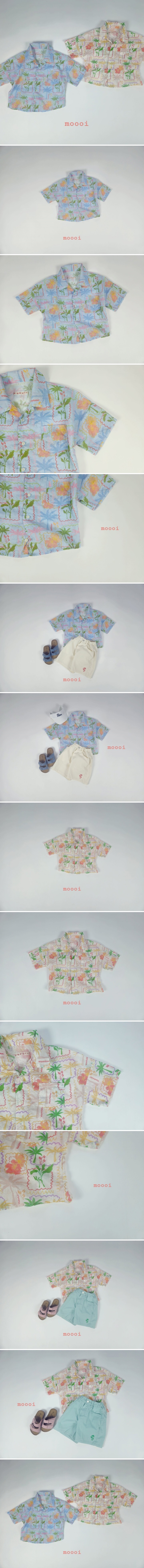 Mooi Store - Korean Children Fashion - #childrensboutique - Palmier Cotton Linen Shirt - 2