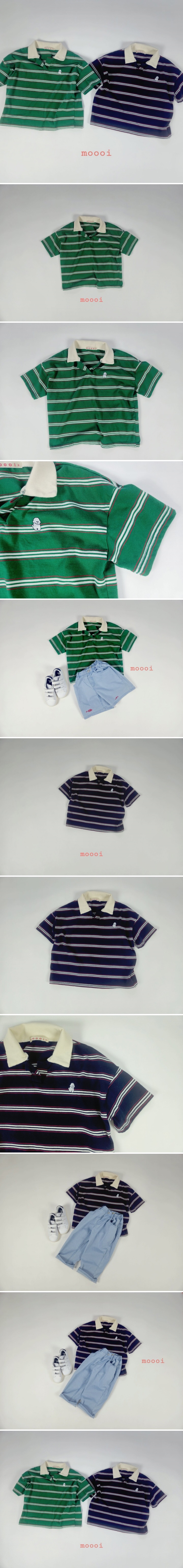 Mooi Store - Korean Children Fashion - #prettylittlegirls - Puppy Collar Stripe Tee - 2