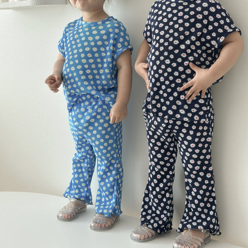 Moran - Korean Baby Fashion - #babyboutique - Wildflower Bootcut Set - 5