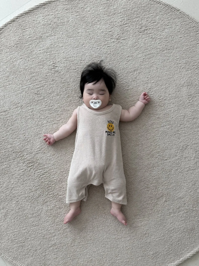 Moran - Korean Baby Fashion - #babygirlfashion - Terry Smile Suit - 4