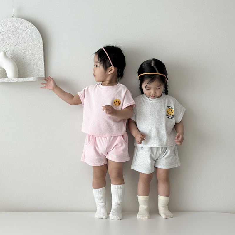 Moran - Korean Baby Fashion - #babylifestyle - Terry Smile Set - 2