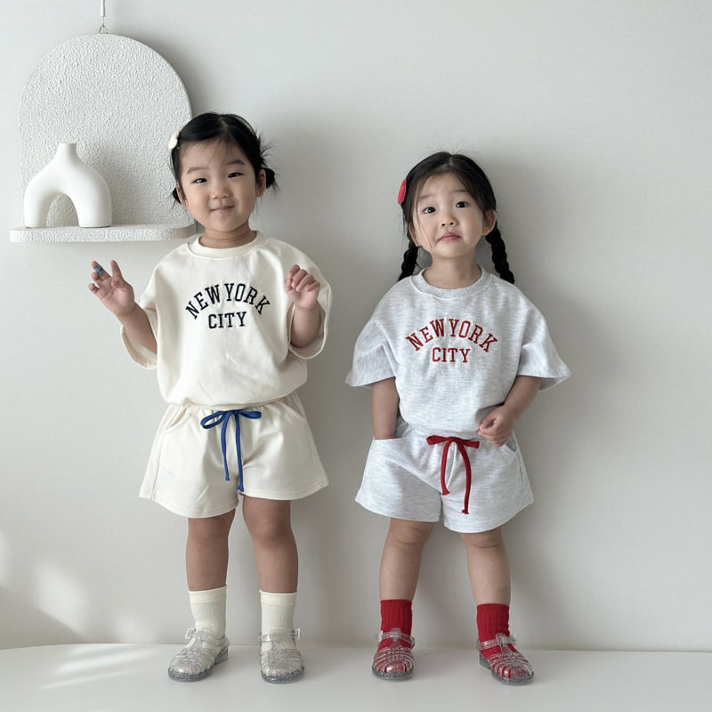 Moran - Korean Baby Fashion - #babyootd - New York City Top Bottom Set - 4