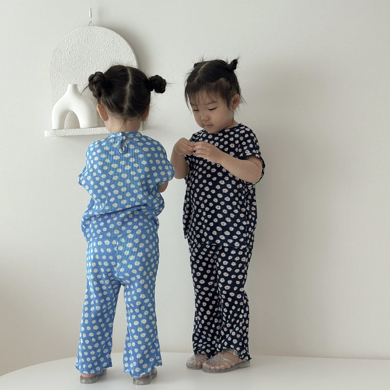 Moran - Korean Baby Fashion - #onlinebabyshop - Wildflower Bootcut Set - 3