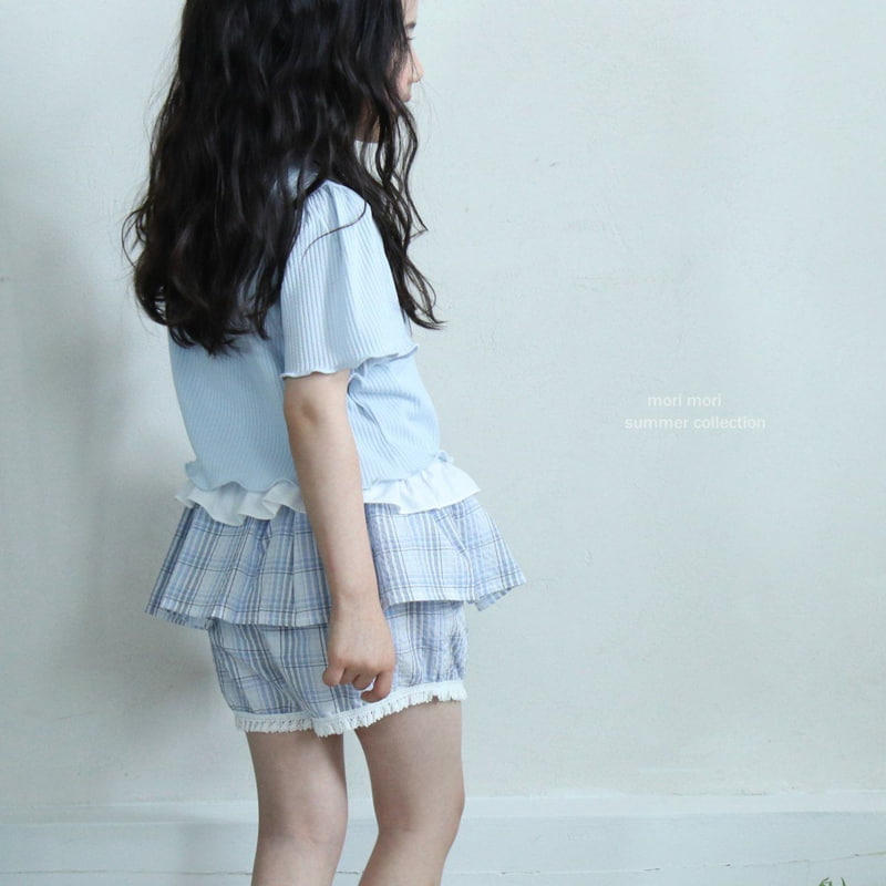 Mori Mori - Korean Children Fashion - #childrensboutique - Check Skirted Pants - 3
