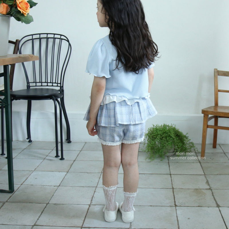 Mori Mori - Korean Children Fashion - #childrensboutique - Check Skirted Pants - 4