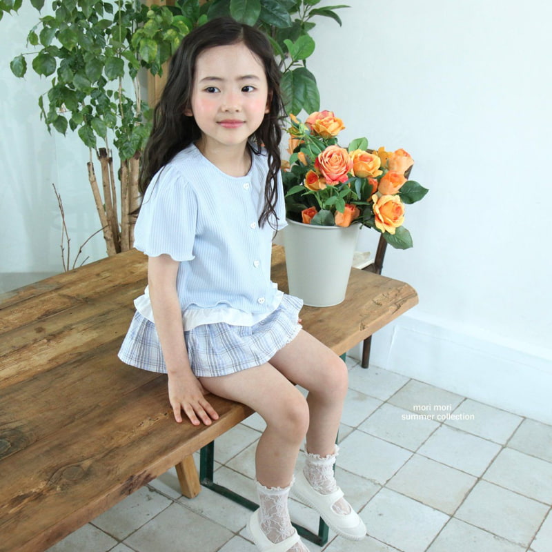 Mori Mori - Korean Children Fashion - #fashionkids - Check Skirted Pants - 6