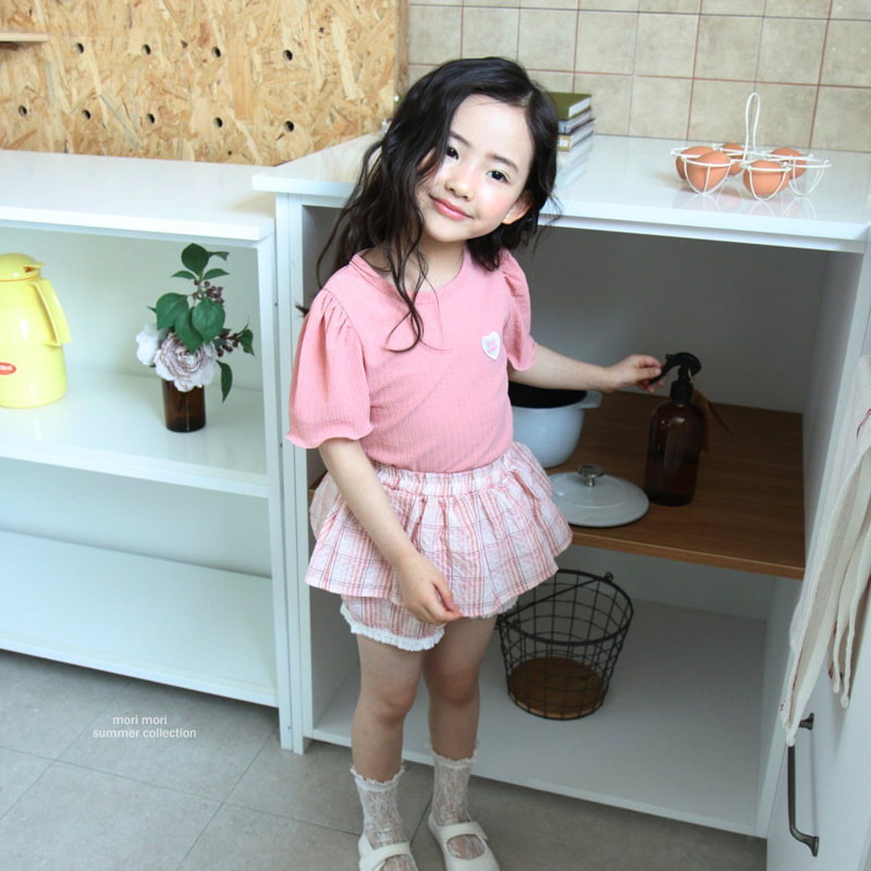 Mori Mori - Korean Children Fashion - #kidzfashiontrend - Check Skirted Pants - 9