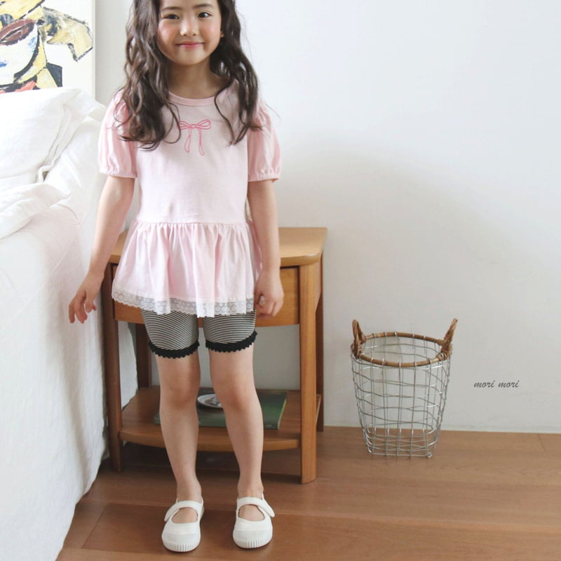 Mori Mori - Korean Children Fashion - #kidzfashiontrend - Ribbon Long Tee - 8