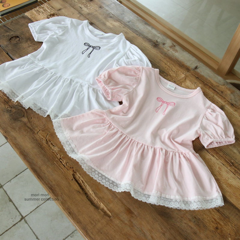 Mori Mori - Korean Children Fashion - #minifashionista - Ribbon Long Tee - 12