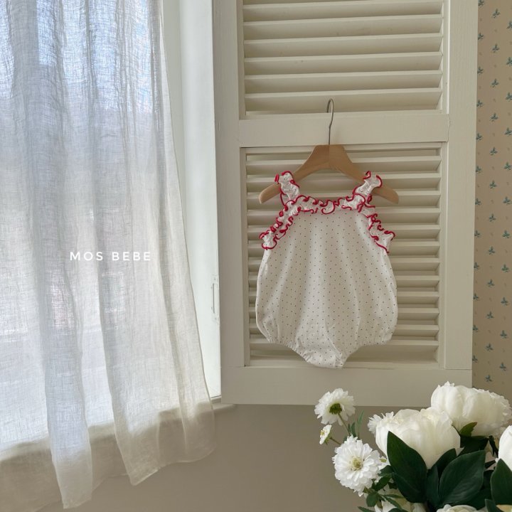 Mos Bebe - Korean Baby Fashion - #babyboutique - Dot Frill Suit - 4