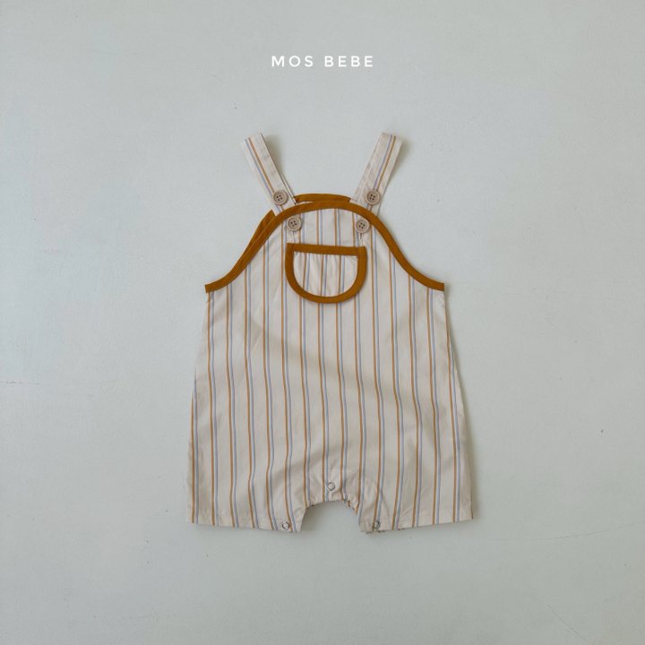 Mos Bebe - Korean Baby Fashion - #babyboutique - Rady Stripe Overalls - 2