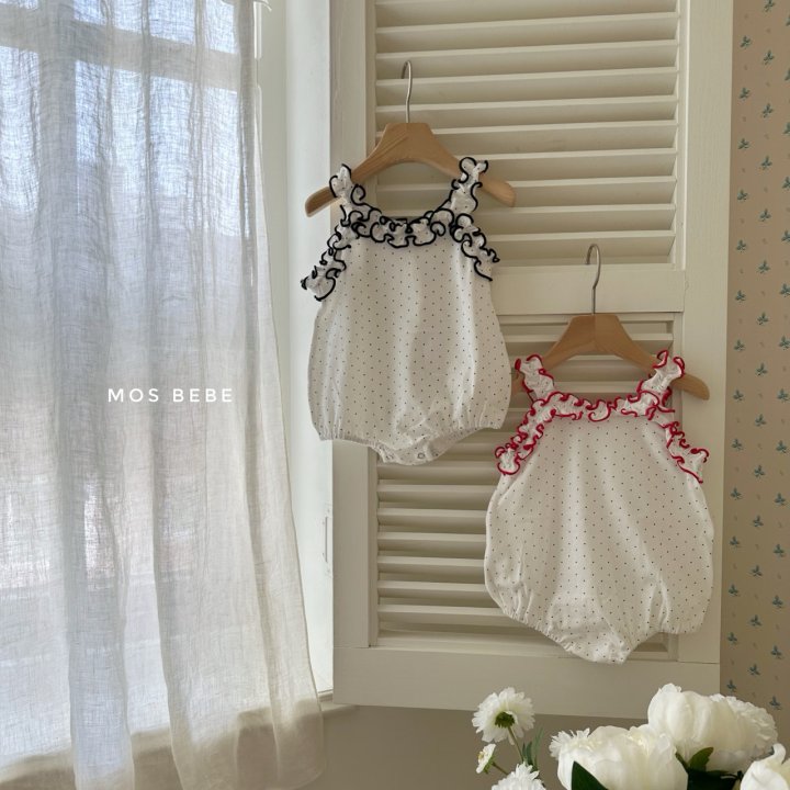 Mos Bebe - Korean Baby Fashion - #babyboutiqueclothing - Dot Frill Suit - 5