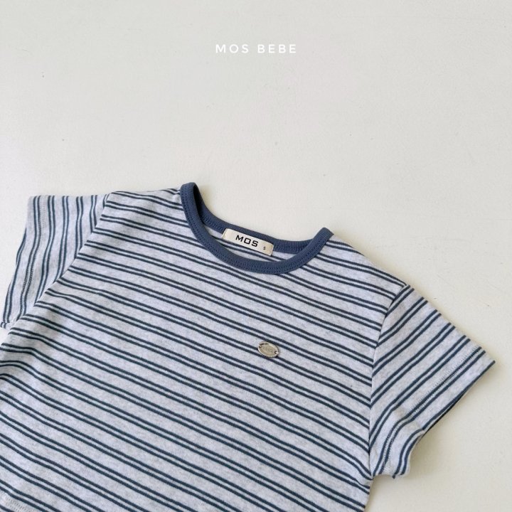 Mos Bebe - Korean Baby Fashion - #babyboutiqueclothing - Stripe Bank Tee - 4