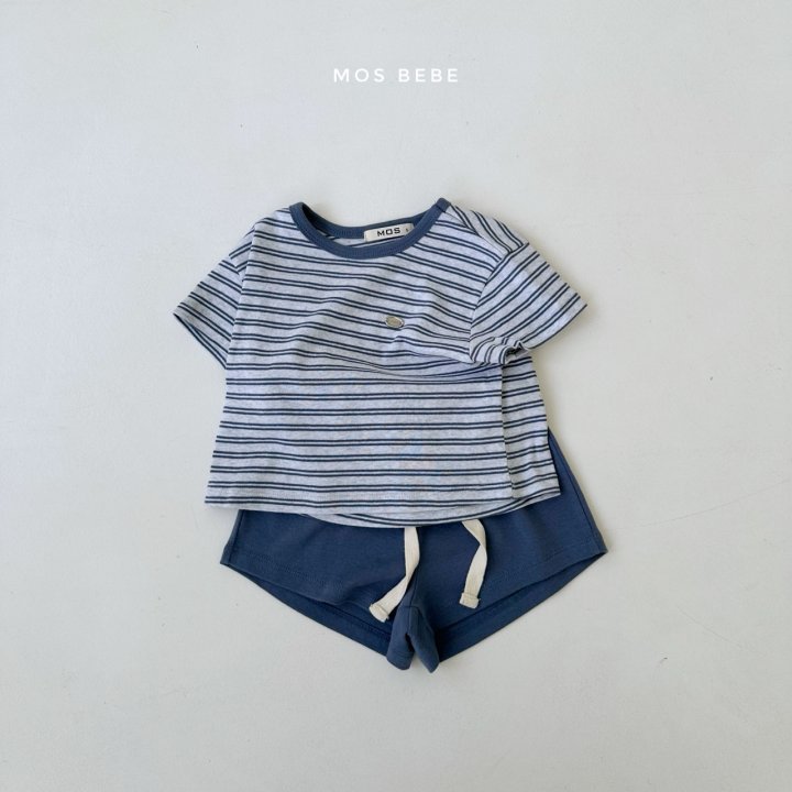 Mos Bebe - Korean Baby Fashion - #babyfashion - Stripe Bank Tee - 5