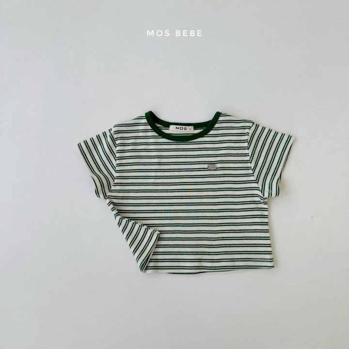 Mos Bebe - Korean Baby Fashion - #babyfever - Stripe Bank Tee - 6