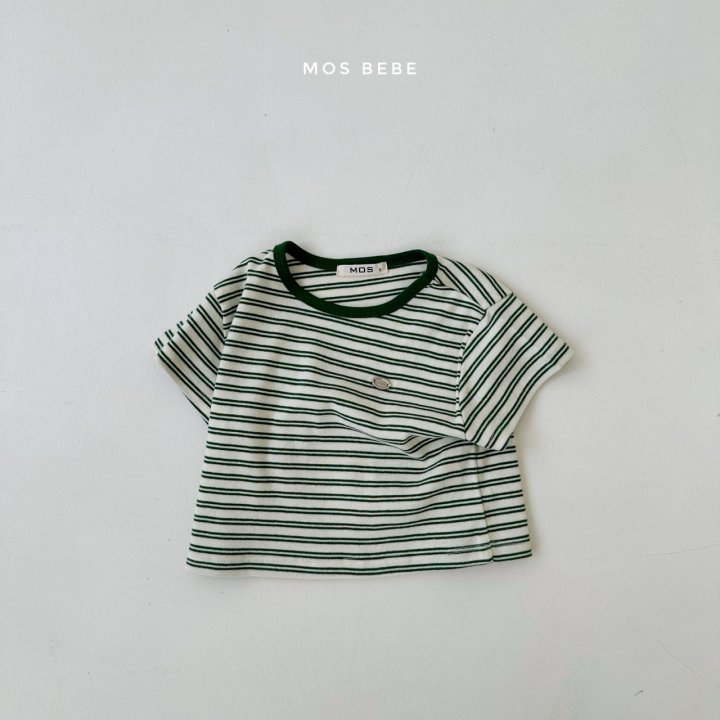 Mos Bebe - Korean Baby Fashion - #babygirlfashion - Stripe Bank Tee - 7