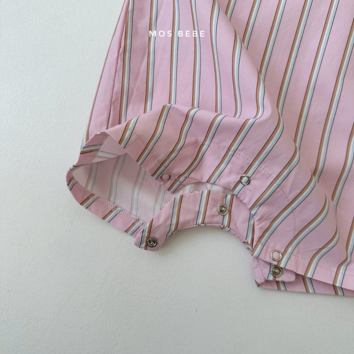 Mos Bebe - Korean Baby Fashion - #babylifestyle - Rady Stripe Overalls - 9