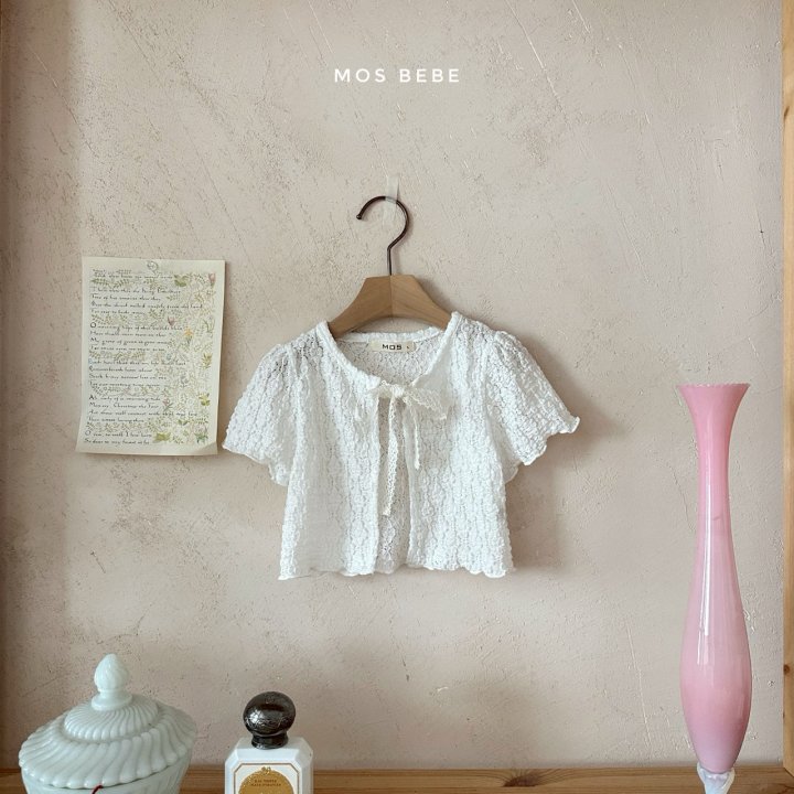 Mos Bebe - Korean Baby Fashion - #babylifestyle - Scone Short Sleeve Cardigan - 2