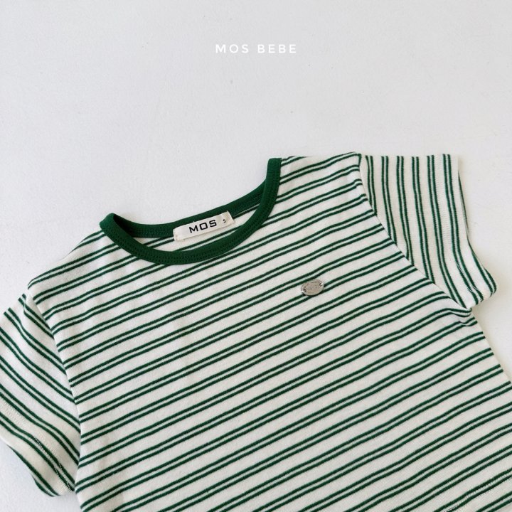 Mos Bebe - Korean Baby Fashion - #babylifestyle - Stripe Bank Tee - 8