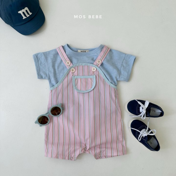 Mos Bebe - Korean Baby Fashion - #babyoninstagram - Rady Stripe Overalls - 10
