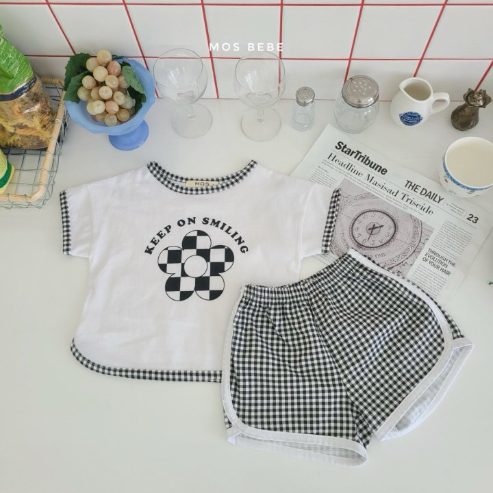 Mos Bebe - Korean Baby Fashion - #babyoninstagram - Check Top Bottom Set - 5