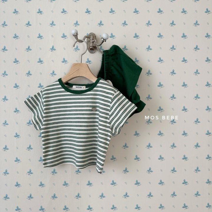 Mos Bebe - Korean Baby Fashion - #babyootd - Stripe Bank Tee - 10