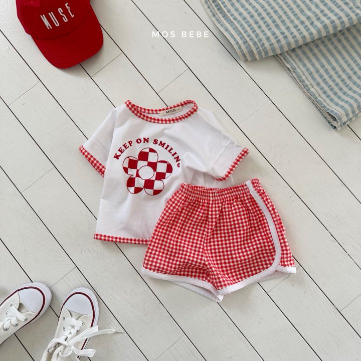 Mos Bebe - Korean Baby Fashion - #babyootd - Check Top Bottom Set - 6