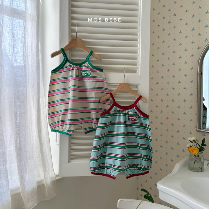 Mos Bebe - Korean Baby Fashion - #babywear - Stripe Going Suit