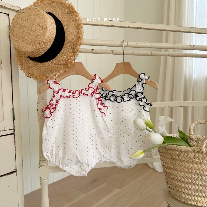 Mos Bebe - Korean Baby Fashion - #onlinebabyboutique - Dot Frill Suit