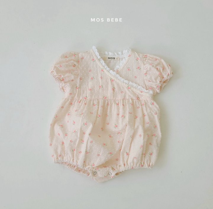 Mos Bebe - Korean Baby Fashion - #onlinebabyboutique - Anna Flower Wrap Suit - 11