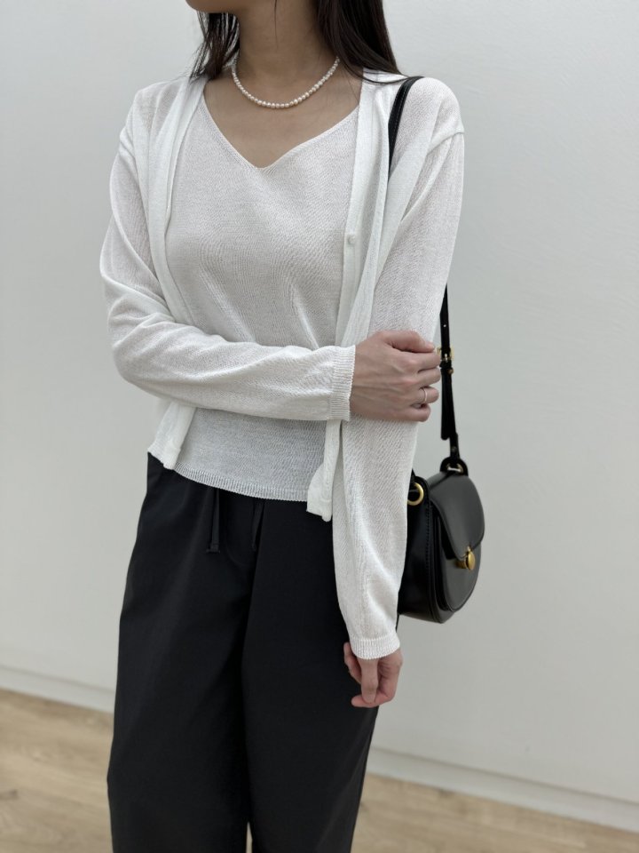 Most - Korean Women Fashion - #romanticstyle - Cozy Cardigan Set - 2