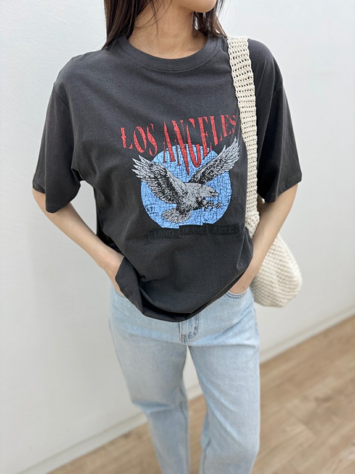 Most - Korean Women Fashion - #womensfashion - Eagles Tee - 8