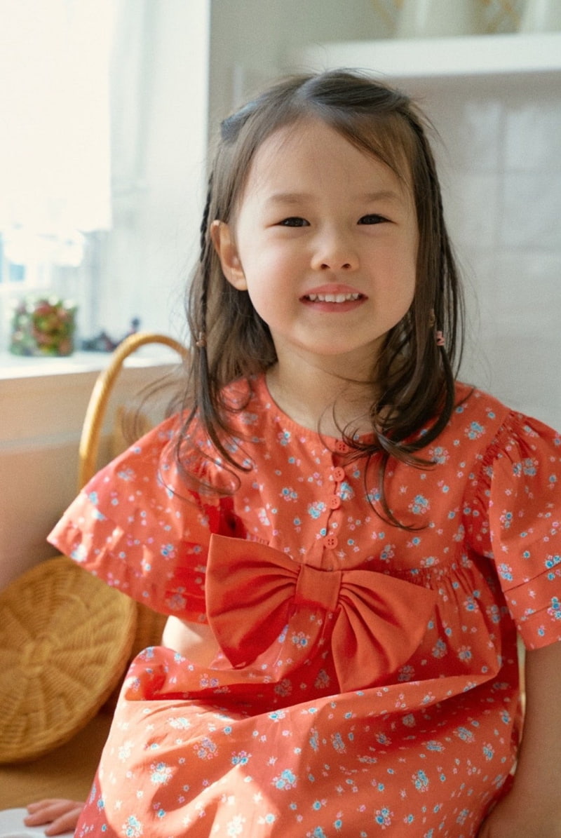 Mumunbaba - Korean Children Fashion - #designkidswear - Laura Red One-piece - 4