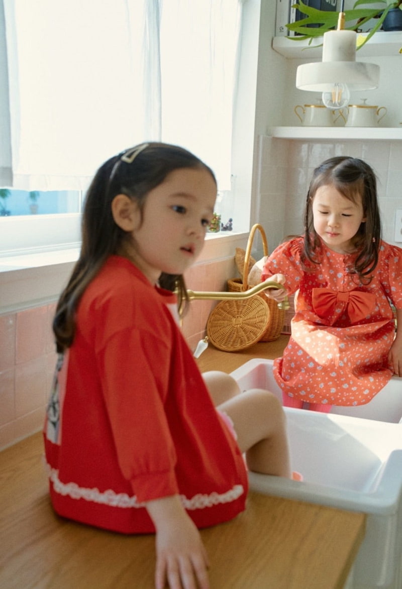 Mumunbaba - Korean Children Fashion - #fashionkids - Laura Red One-piece - 5