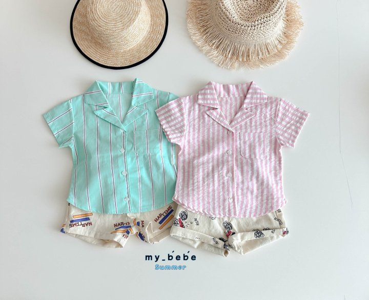 My Bebe - Korean Baby Fashion - #babyboutique - Collar Shirt