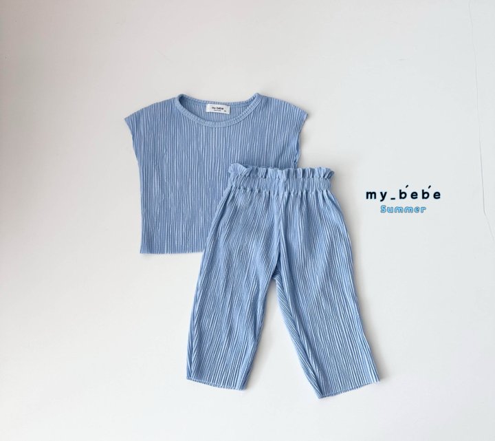 My Bebe - Korean Baby Fashion - #babyboutique - Pleated Set - 11