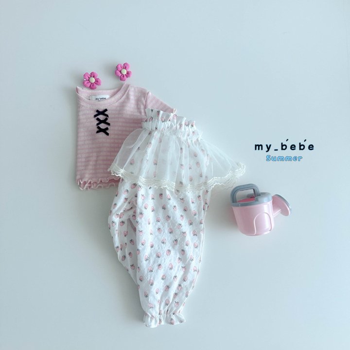 My Bebe - Korean Baby Fashion - #babyboutiqueclothing - Lace Sausage Pants - 10